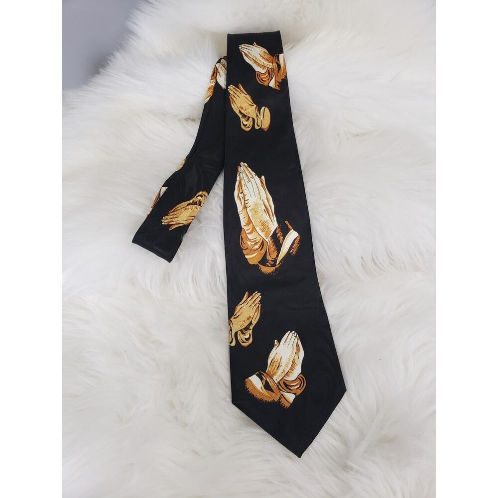 Steven Harris Necktie Prayer‎ Hands Christian Holy Easter Church Vintage Pastor